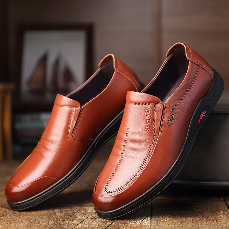 2025新款真皮男鞋商务休闲豆豆鞋头层牛皮驾车鞋软底软面透气中年,运动鞋new,运动休闲鞋,淘宝优惠券,粉丝福利购,淘宝优惠卷
