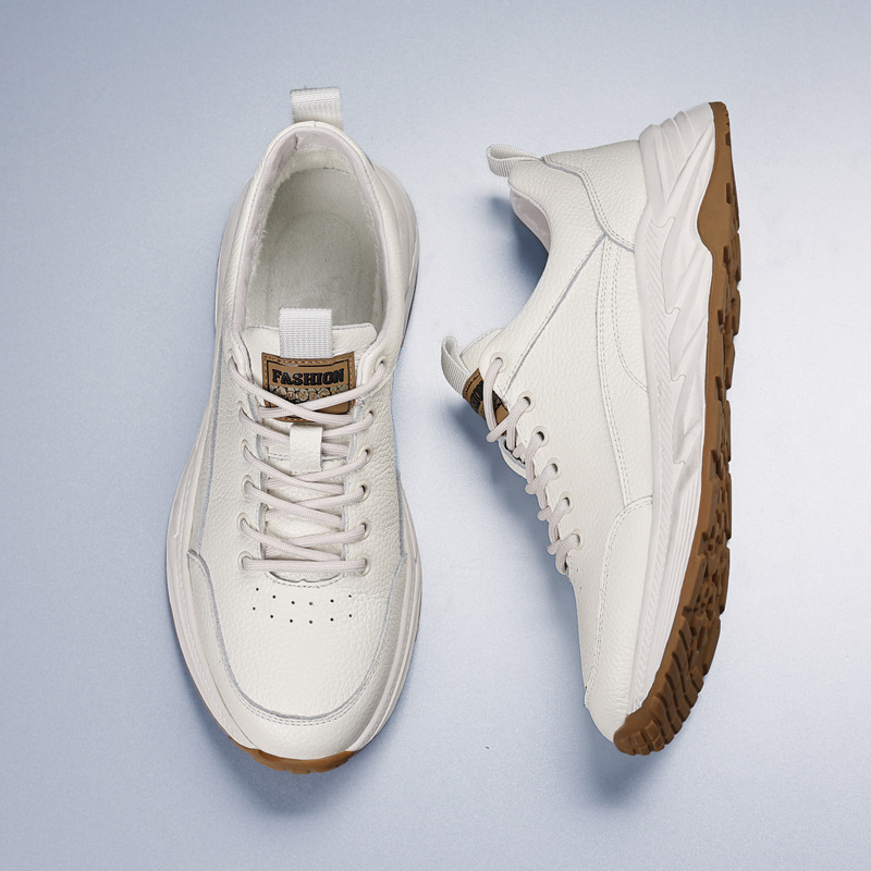 头层牛皮冬季新款男士运动鞋真皮加绒保暖棉鞋休闲鞋男款男鞋鞋子