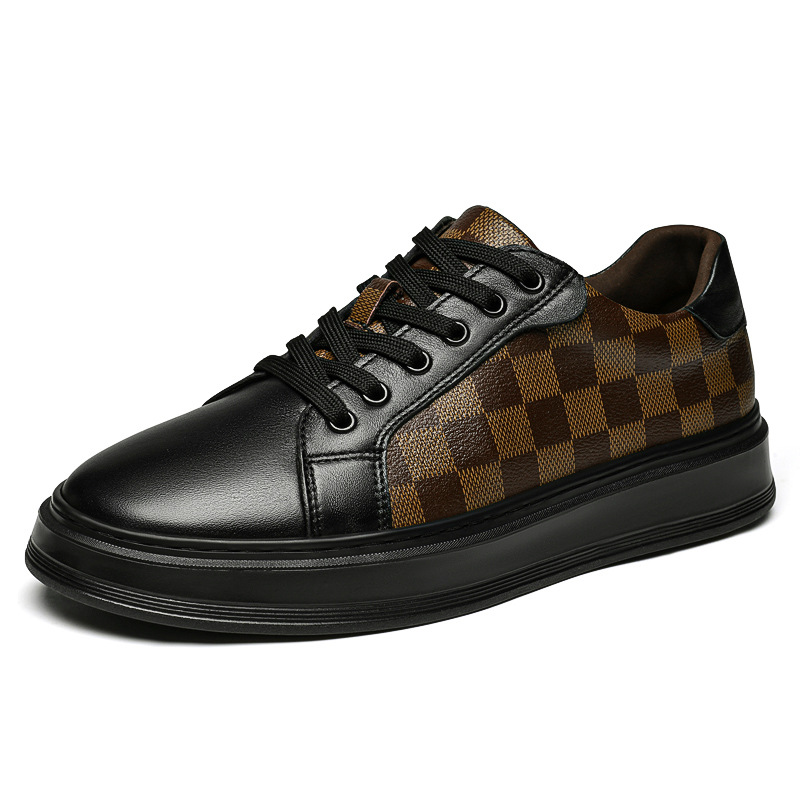 2499男鞋板鞋时尚小皮鞋春季低帮牛皮面高帮低帮复古休闲鞋小白鞋