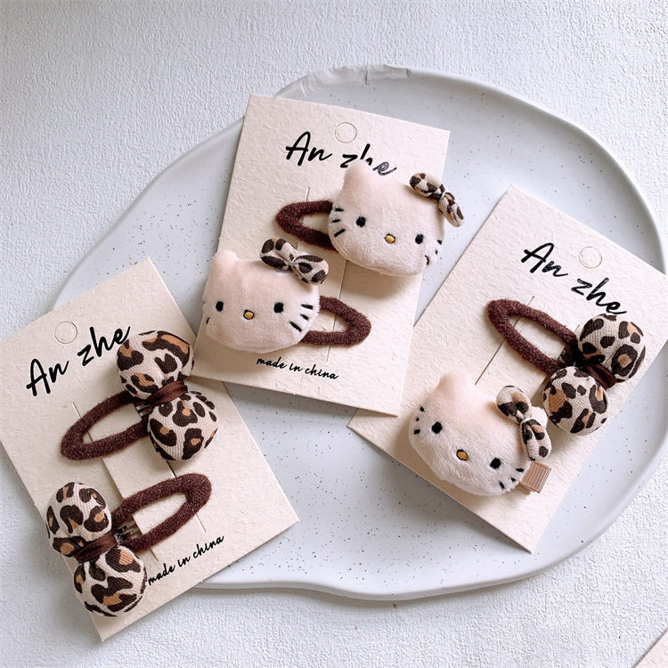 秋冬儿童卡通毛绒猫咪发夹发圈豹纹蝴蝶结BB夹女童扎头发皮筋头绳,童装/婴儿装/亲子装,发饰,淘宝优惠券,粉丝福利购,淘宝优惠卷