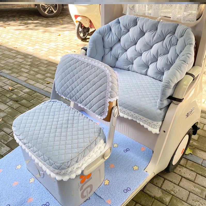 新款雅迪CL12 CL13电动三轮车座套冬季加绒保暖盛昊蜻蜓ultra坐垫