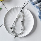 39元 暗黑系哥特风手机壳挂绳包包链条百搭手机链十字架蝴蝶结 包邮