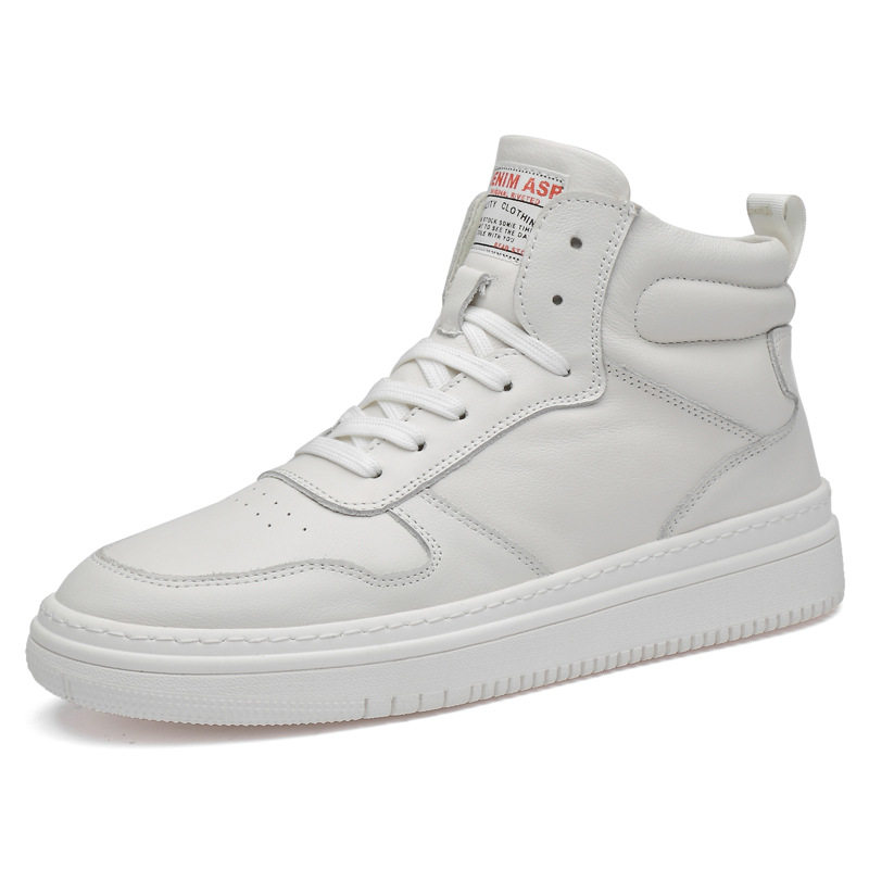 新款男士时尚韩版中帮系带真皮板鞋简约百搭小白鞋加绒保暖休闲鞋,运动鞋new,运动休闲鞋,淘宝优惠券,粉丝福利购,淘宝优惠卷