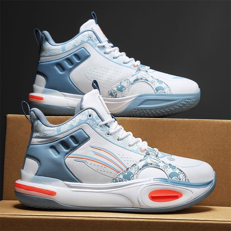 现货篮球鞋男女款减震防滑耐磨实战球鞋轻便软底学生网面运动鞋子