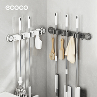 ecoco吸盘拖把壁挂夹浴室扫把拖布拖把架挂钩卫生间粘钩收纳神器