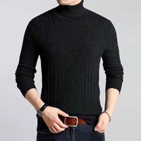 Authentic mùa thu và mùa đông mới áo len nam áo len nam phiên bản Hàn Quốc của đầu đan đáy áo cao cổ áo len - Cardigan áo len cổ cao nam