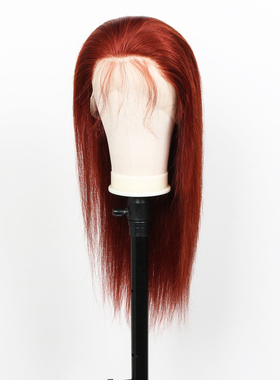 Reddish Brown Straight Human Hair Wigs 13x4 Lace Front Wig