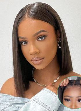 Wear Go Glueless Wig 6x4 Bob Wig Ready To Go 许昌假无胶头套
