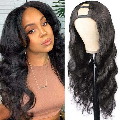 U Part Wig Human Hair body wave 真人发U型机制头套 欧美