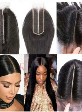 KIM K 2*6 lace closure brazlian human hair closure 中分 发块