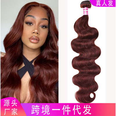 真发假发发帘ReddishBrownbod