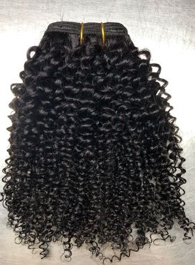Kinky Curly Human Hair Bundles泡发发帘100克许昌假发工厂直销