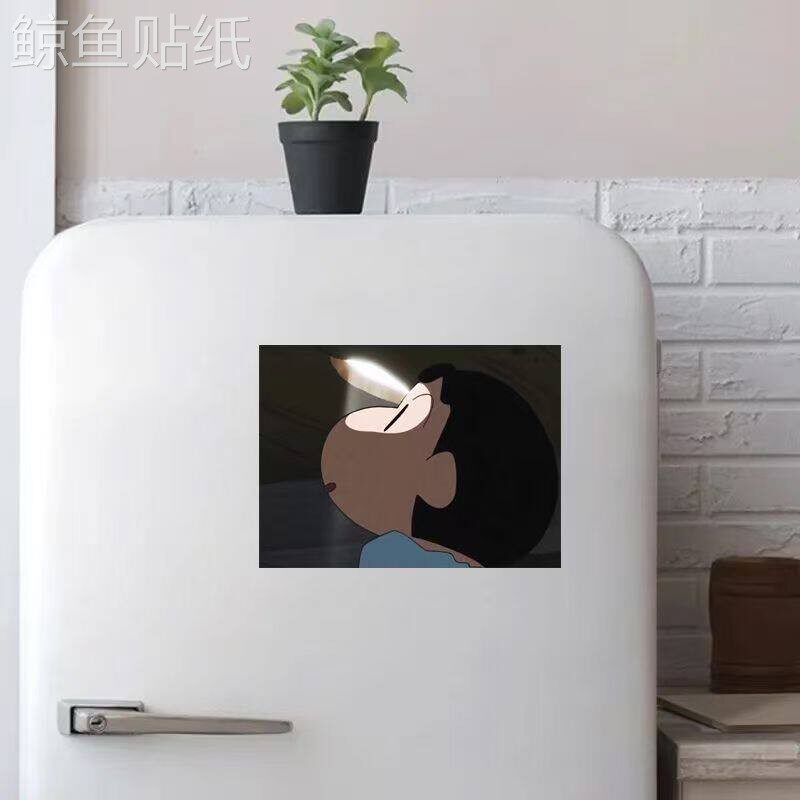 蜡笔小新寻光追光冰箱贴网红可爱卡通趣味搞笑家居装饰磁吸贴磁贴