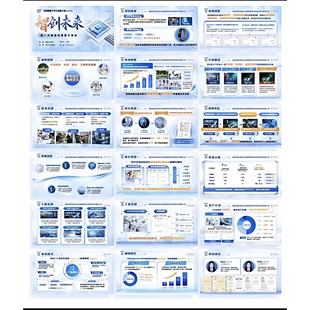 助你高效备赛 备赛时间紧？20页国赛级蓝色科技PPT模板
