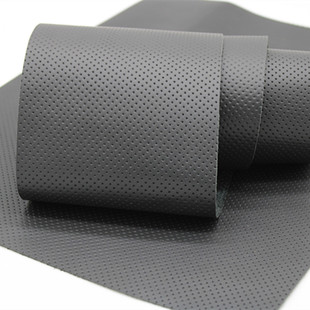 平纹黑色头层牛皮皮料真皮面料皮子不透孔车皮方向盘耐磨硬牛皮料