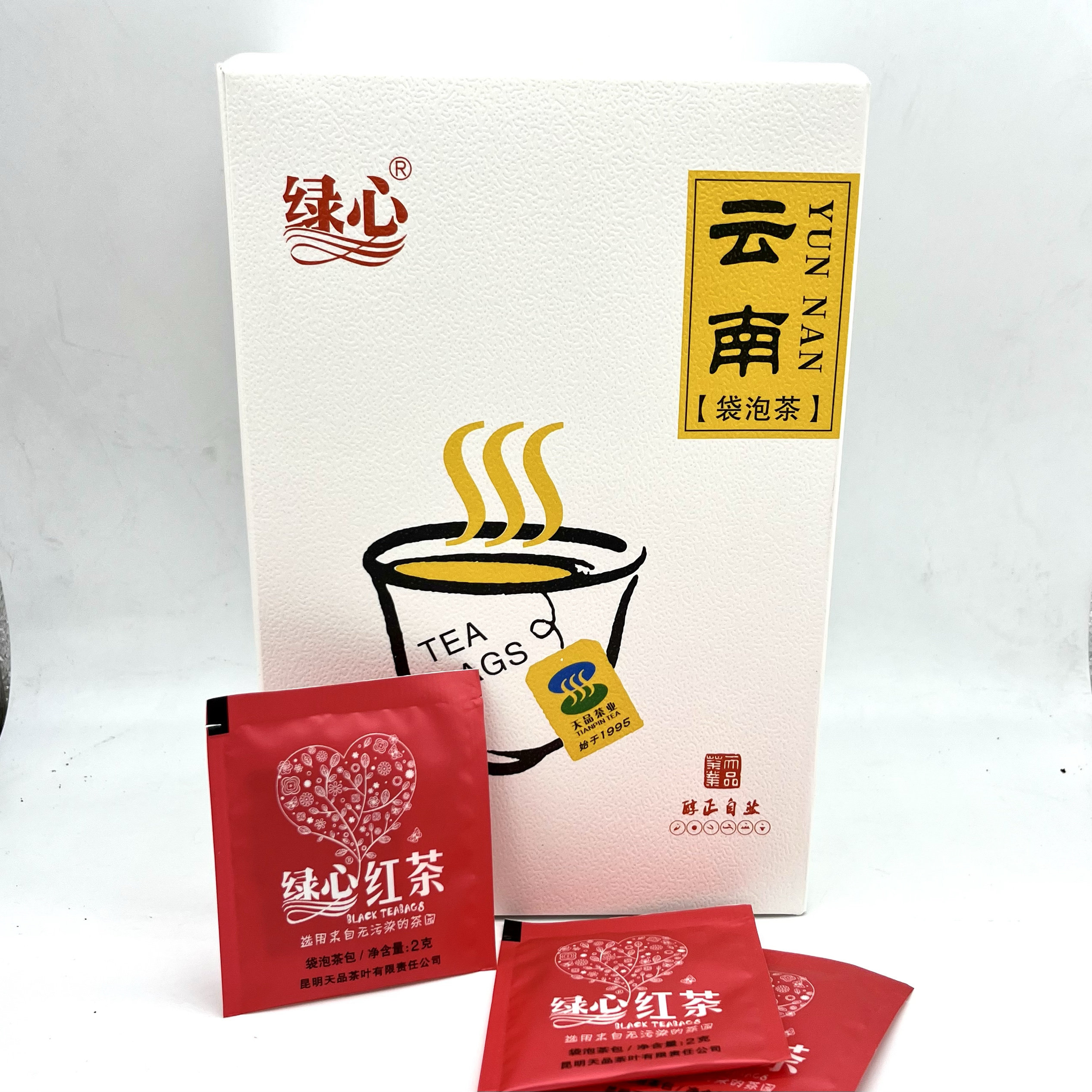 绿心牌红茶袋泡茶包拍1发100袋云南茶滋味佳奶茶店酒店1件4000袋