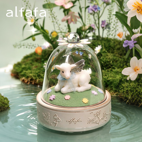 alfafa小羊Nanny香薰八音盒室内无火香薰摆件生日礼物小众礼物