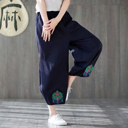 民族风九分裤子女装2026