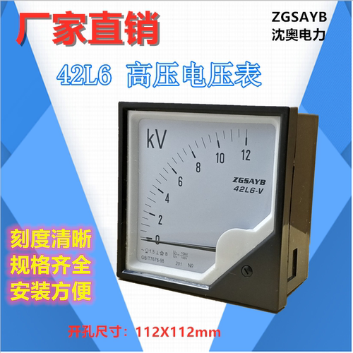 ZGSAYB 沈奥  42L6 10KV/100V   指针式 交流 高压表  电压表