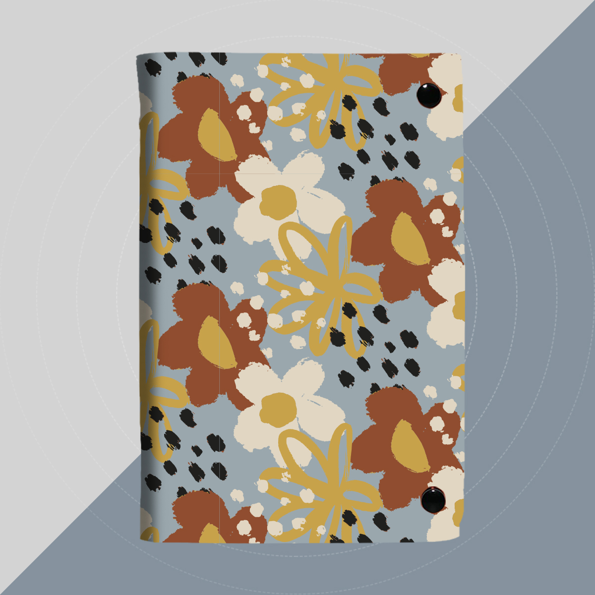 油画涂鸦花朵拼贴笔记本文创手帐活页本a5书衣a6高颜值日记本书皮