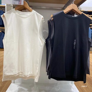 棉混纺无袖 日单男装 新款 夏季 T恤背心坎肩吸汗透气打底C475363 女装