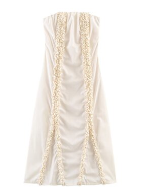 ZA家女装春季新款欧美风时尚浮雕叠层装饰迷笛连衣裙 4764342