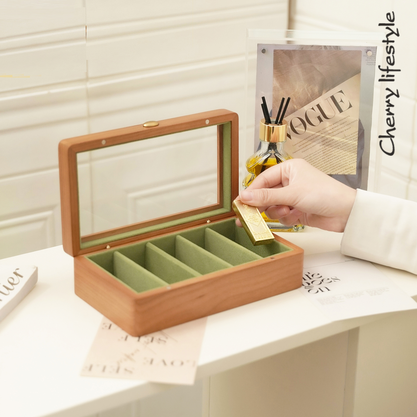 北美樱桃木金条专用收纳盒