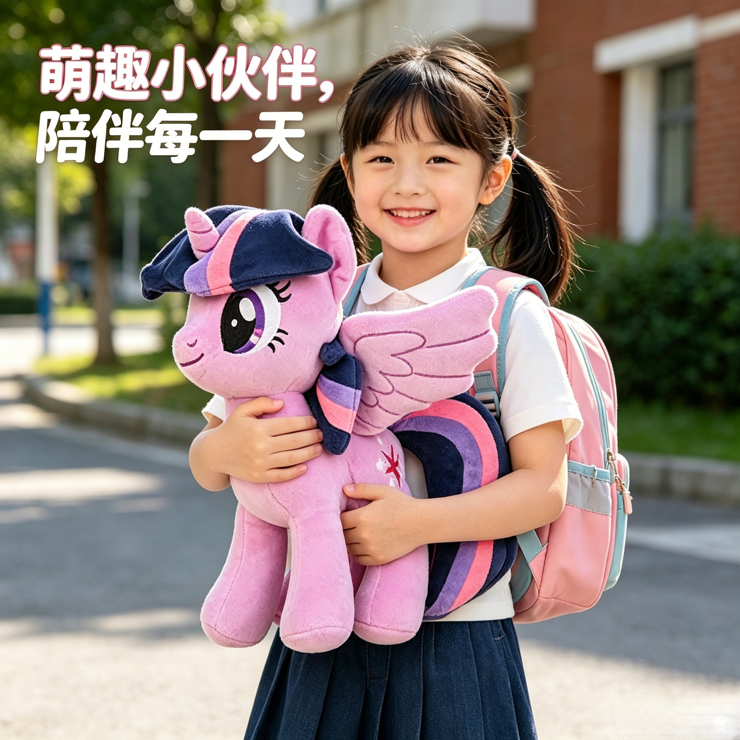 爆款小马宝莉公仔玩偶安抚陪伴毛绒玩具女生生日礼物紫悦儿童柔柔图片