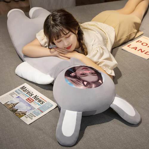 定制长条人形侧觉夹腿抱枕可印照片人脸公仔男生那声新年生日礼物