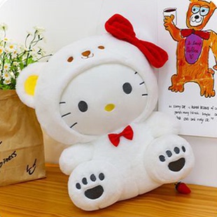 女孩网红爆款白熊变身KY猫玩偶睡觉抱毛绒玩具公仔女生生日礼物