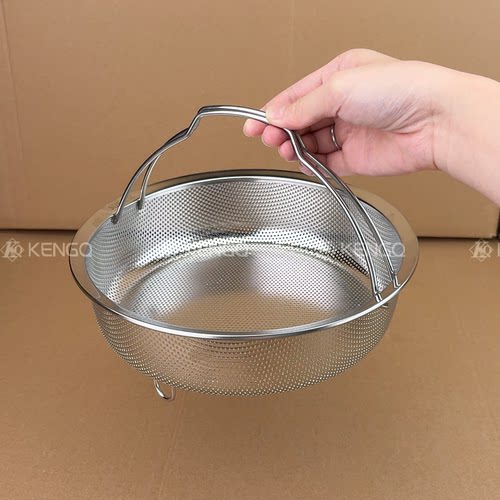 316L不锈钢带提手蒸笼蒸屉蒸隔网蒸米饭神器电饭锅蒸格家用沥水篮
