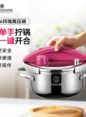 迷你高压锅316不锈钢家用小型1-2人燃气电磁炉用120kpa新式压力锅