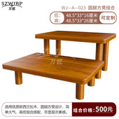 面包糕点蛋糕松木实木展示架组合定制烘焙道具冷食自助餐陈列柜