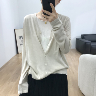 春秋chao轻软韩版 外套女宽松百搭设计感休闲上衣 假两件针织开衫