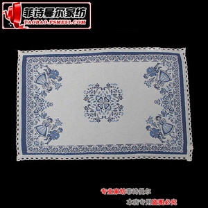 老粗布棉亚麻布艺沙发坐垫扶手巾枕巾床头柜微波炉盖布双面用包邮