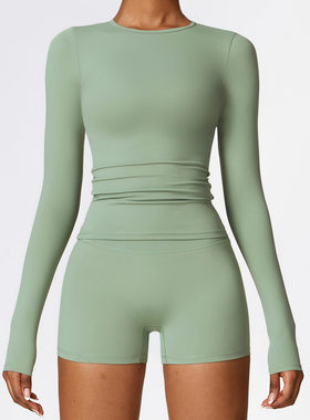 Yoga Shirts Women Fitnes Running Gym Clothes Workout长袖上衣