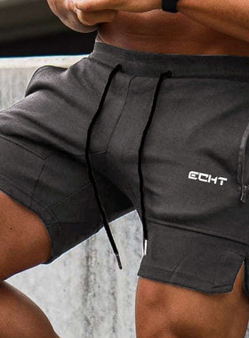 Sports Shorts Mens Beach Zip pocket Trousers Sweatpants