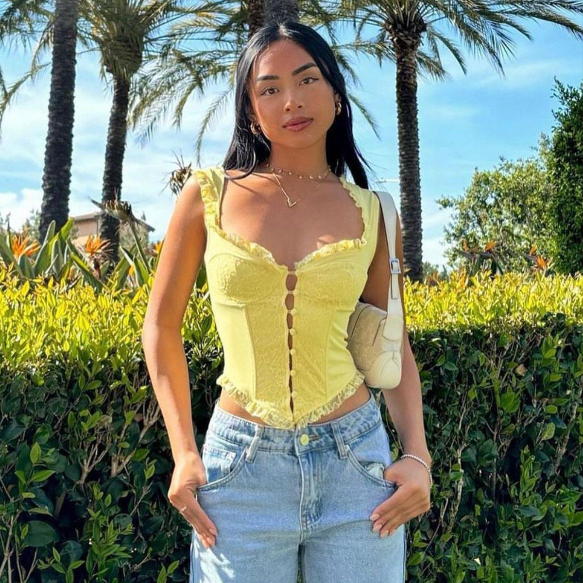 Lace Camis y2k Goth Corset Crop Top  Mesh Tank Tops Vintage