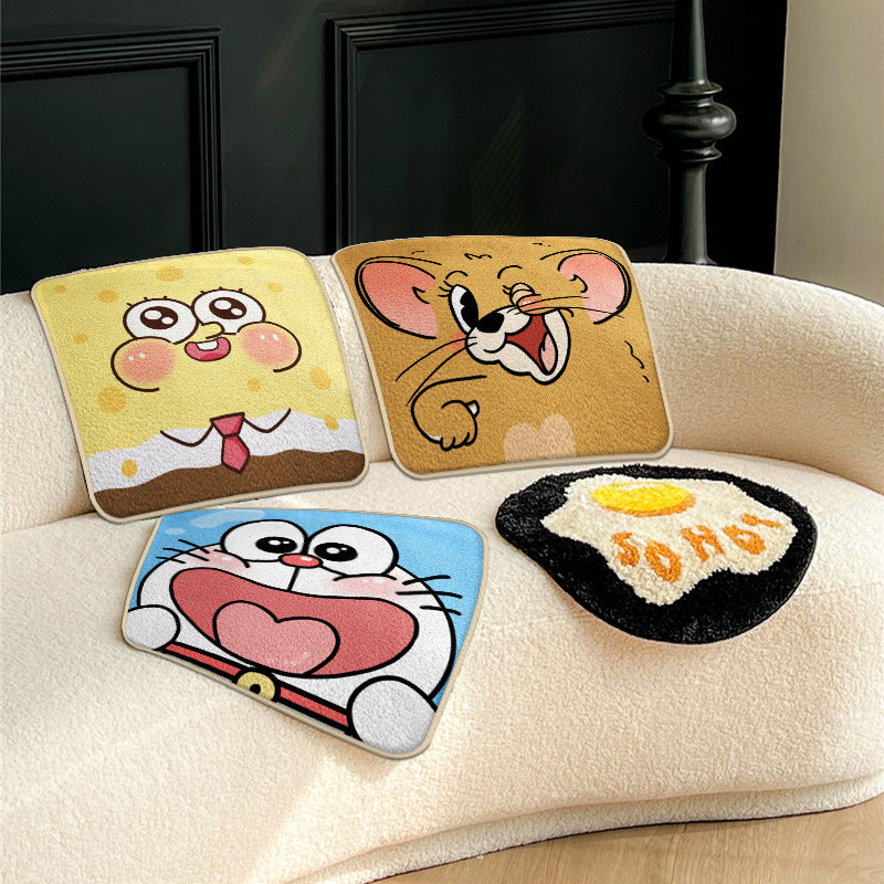 卡通椅子坐垫办公室久坐神器四季通用学生凳子加厚耐脏毛绒垫子,居家布艺,椅垫,淘宝优惠券,粉丝福利购,淘宝优惠卷