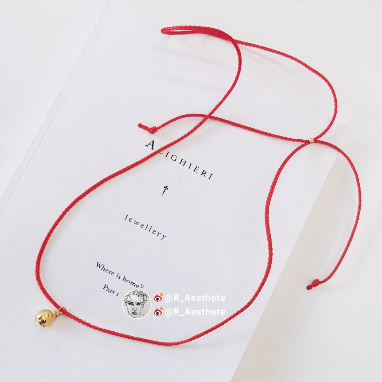 现货5折 英国小众首饰 alighieri 镀金吊坠pentacle红绳项链