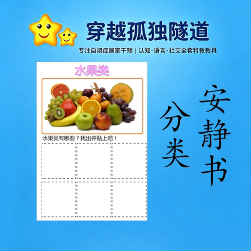 幼儿园宝宝练习分类种类安静书