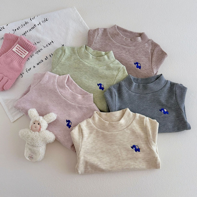 婴儿衣服儿童加绒高领打底衫冬装男童长袖T恤秋冬女童宝宝保暖衣