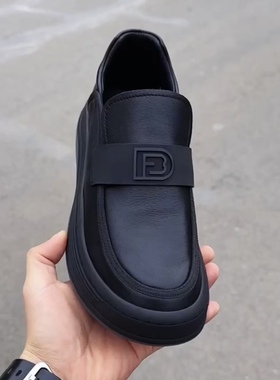 773830男鞋纯皮早秋商务休闲一脚蹬福乐鞋懒人驾车皮鞋休闲软底鞋