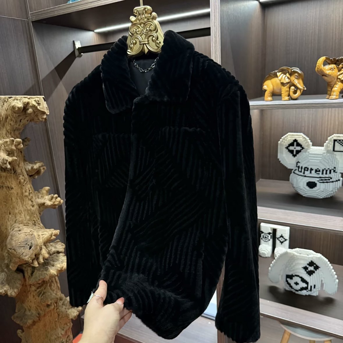 2025新款男士皮草新款百搭黑色大气加厚外套时尚百搭休闲保暖上衣,男装,皮草,淘宝优惠券,粉丝福利购,淘宝优惠卷