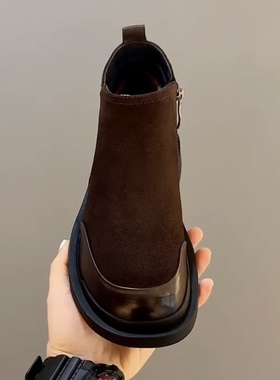 58302商务休闲软皮板鞋新款高帮侧拉链男士黑色鞋韩版休闲男皮鞋