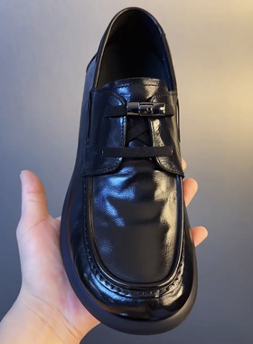 89012秋季新款纯皮休闲一脚蹬舒适透气牛皮时尚百搭软底皮鞋男