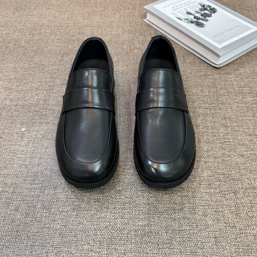 65016春季新款男士软底一脚蹬真皮男舒适透气鞋豆豆鞋男休闲皮鞋