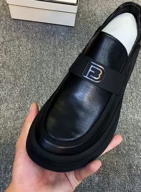 773830男鞋纯皮早秋商务休闲一脚蹬福乐鞋懒人驾车皮鞋休闲软底鞋