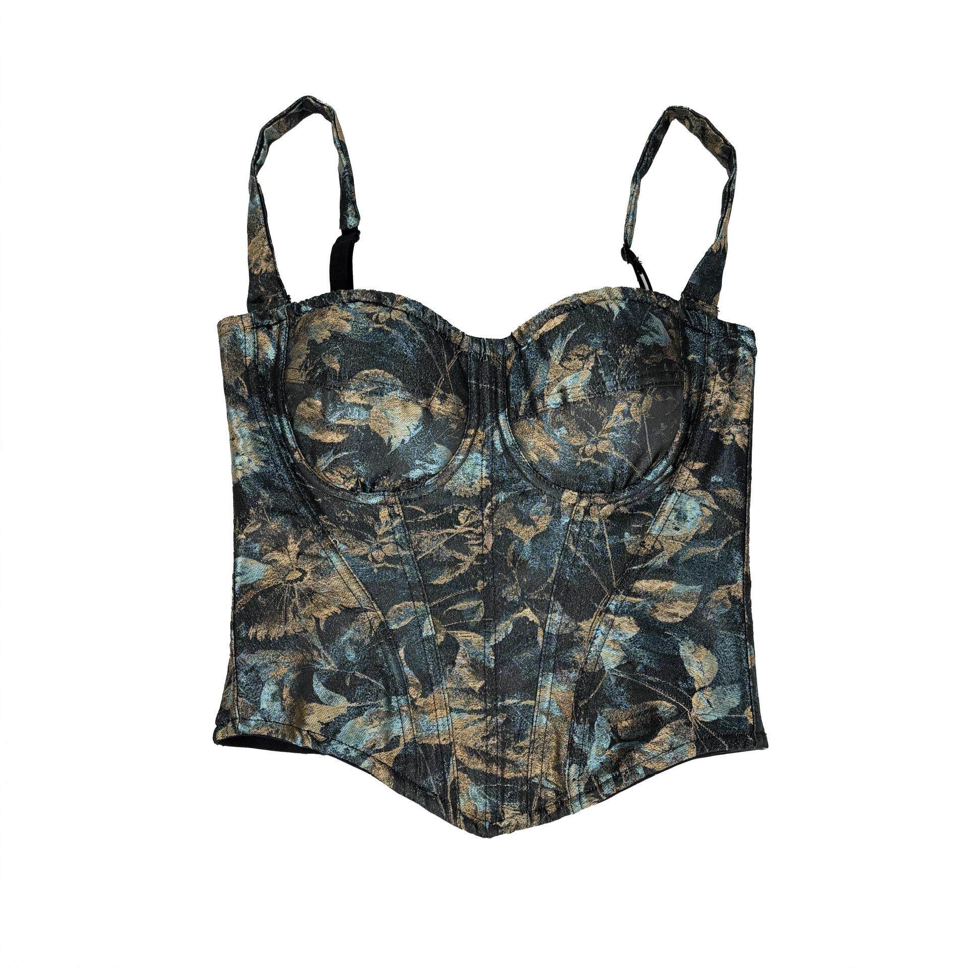 Plastic upper body fishbone bra 塑身上衣束腰抹胸辣妹鱼骨胸衣