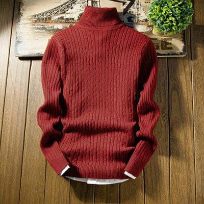 Male Sweater Winter Pullover Turtle Neck Men s Jumper White